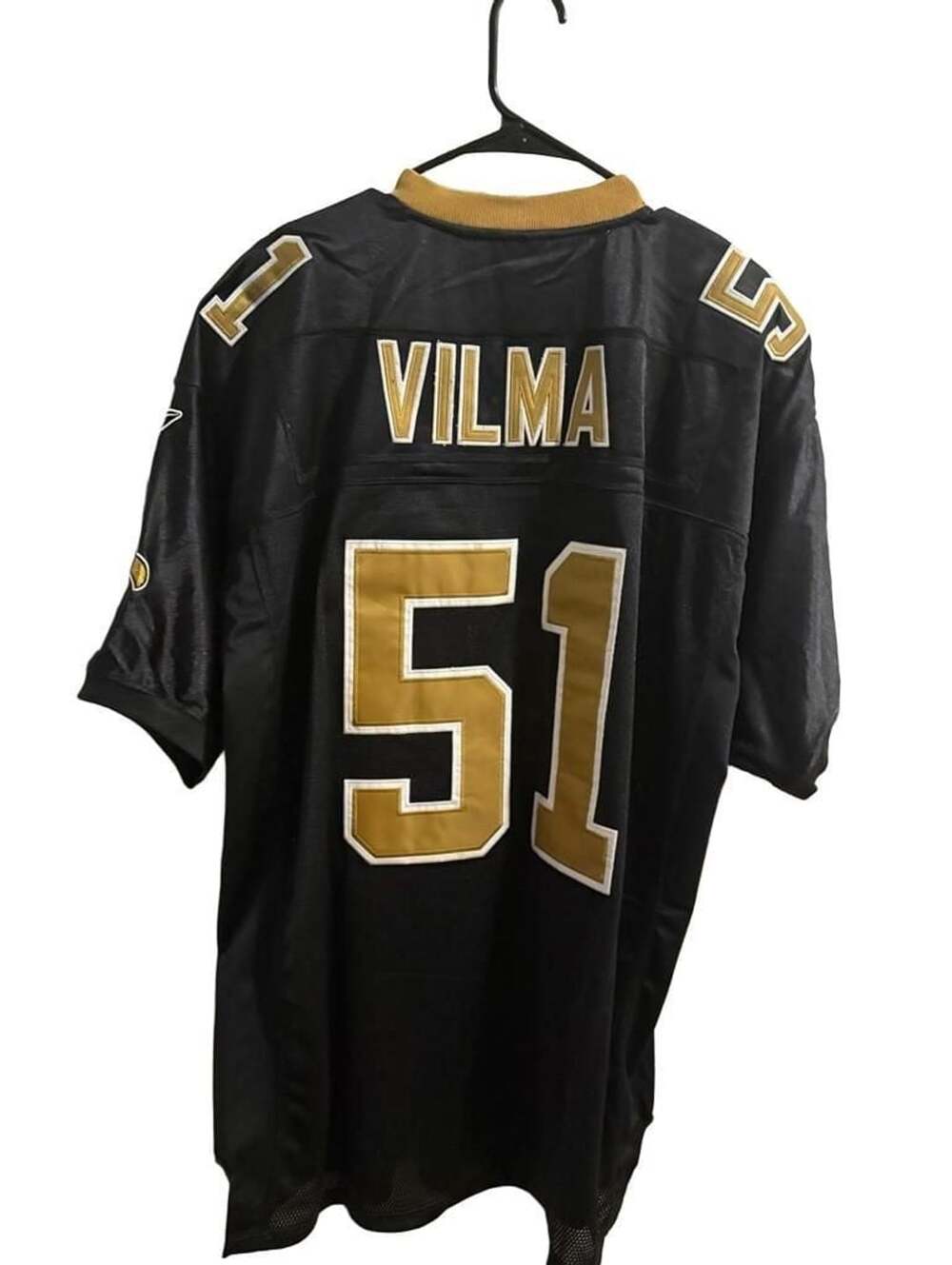 Reebok NFL New Orleans Saints Jonathan Vilma 51 Jersey Size 52 Black